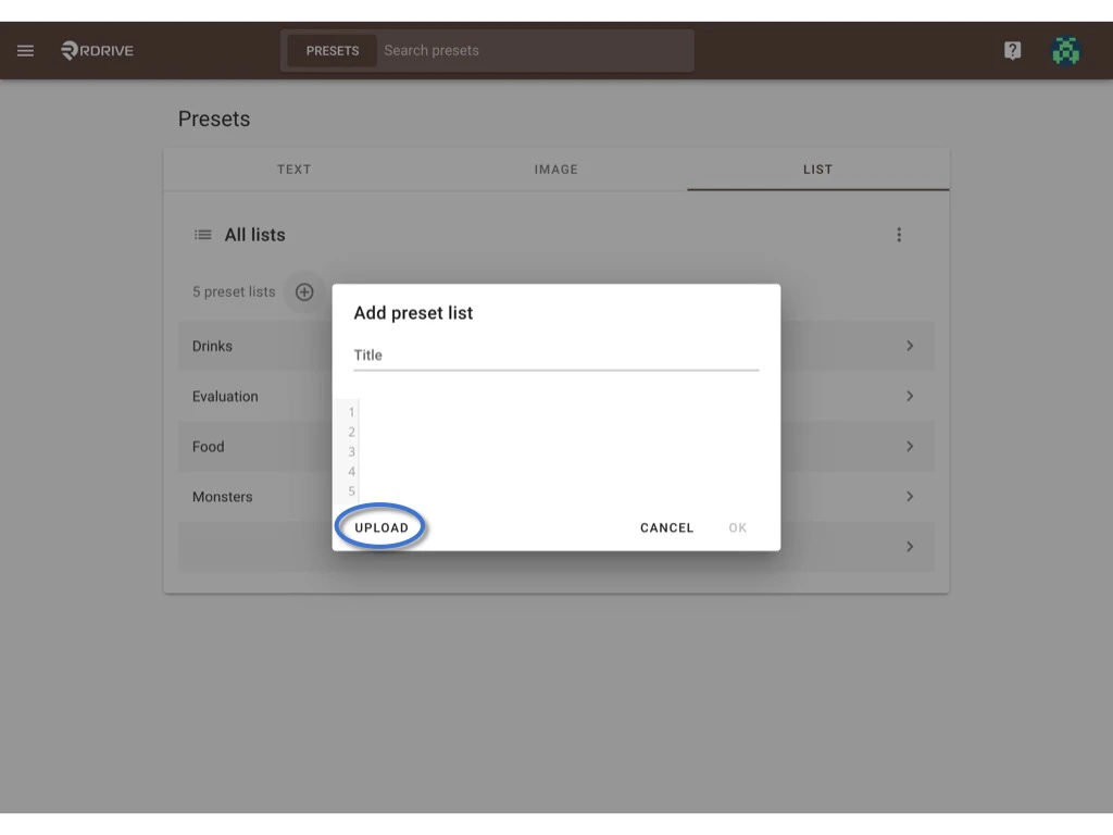 How to set up / edit preset lists? (Company level)