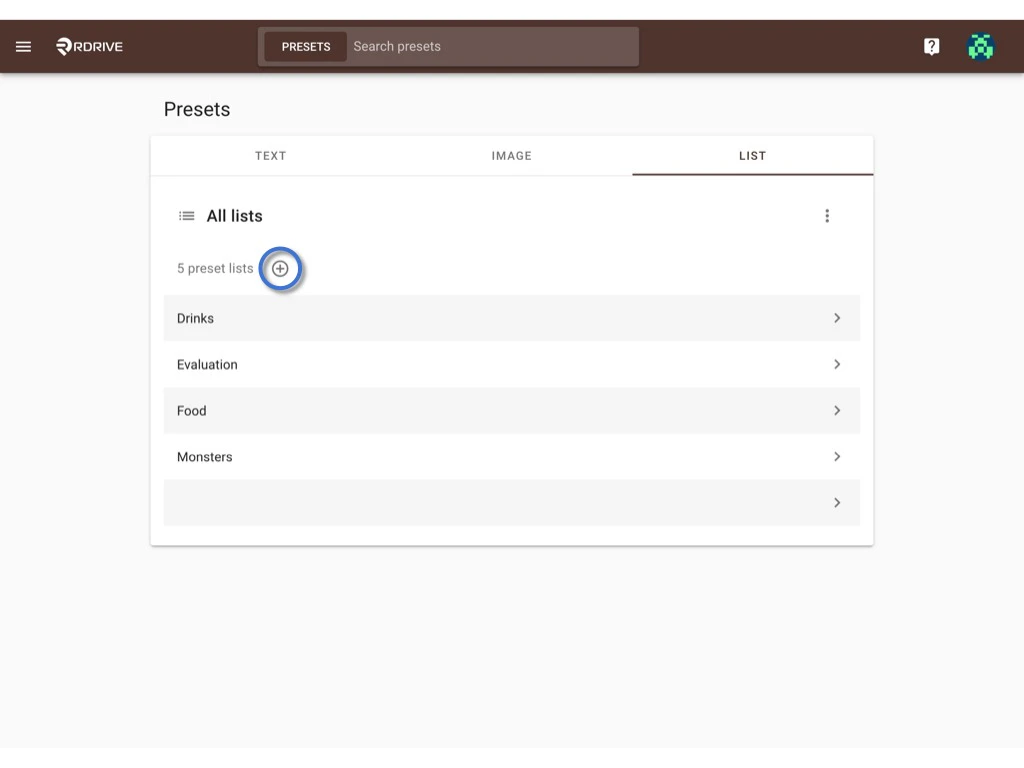 How to set up / edit preset lists? (Company level)