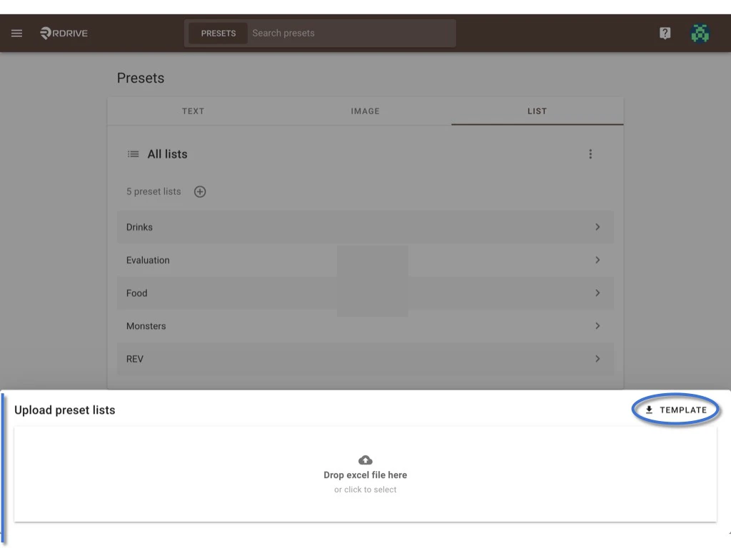 How to set up / edit preset lists? (Company level)