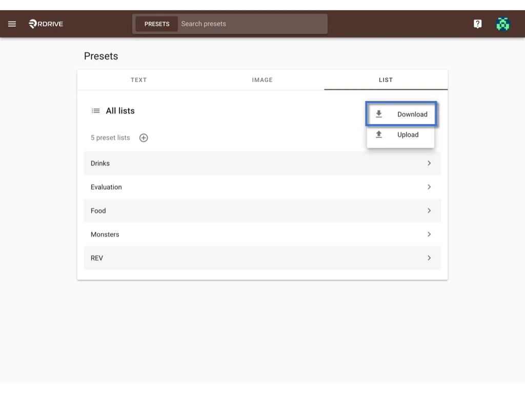 How to set up / edit preset lists? (Company level)