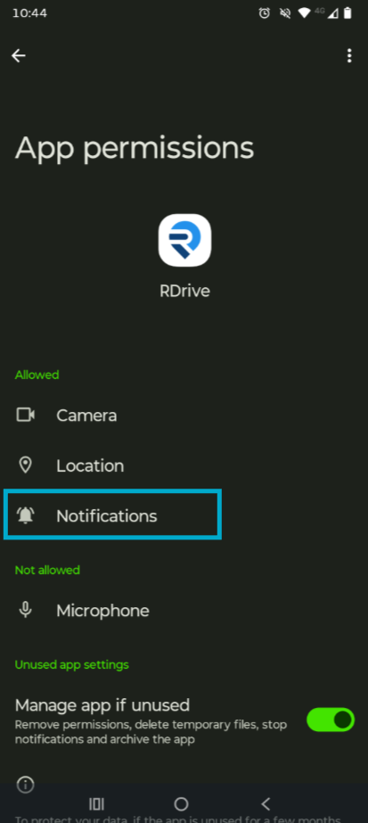Rdrive In App Notifications