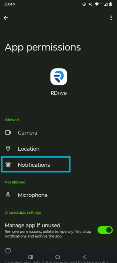Rdrive In App Notifications