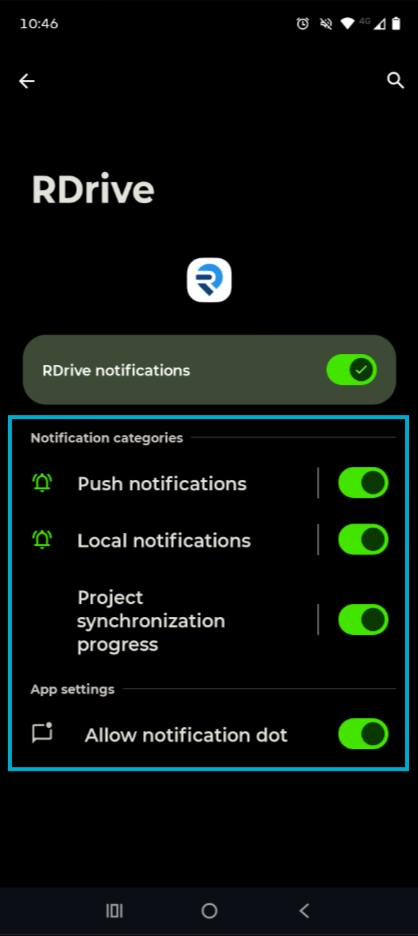 Rdrive In App Notifications