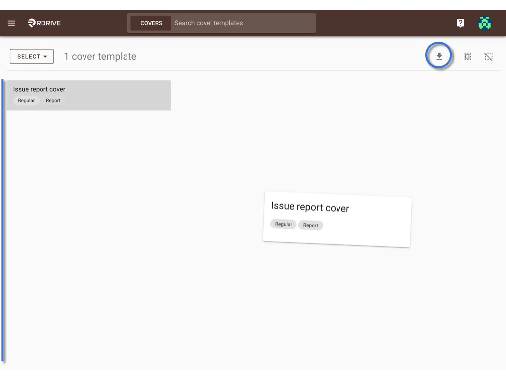 Manage the cover templates