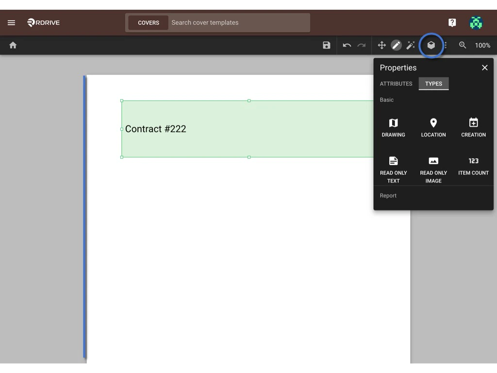 Create a report cover template