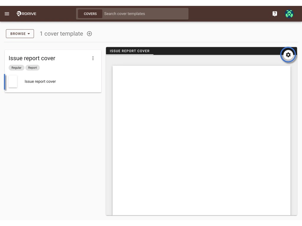 Create a report cover template