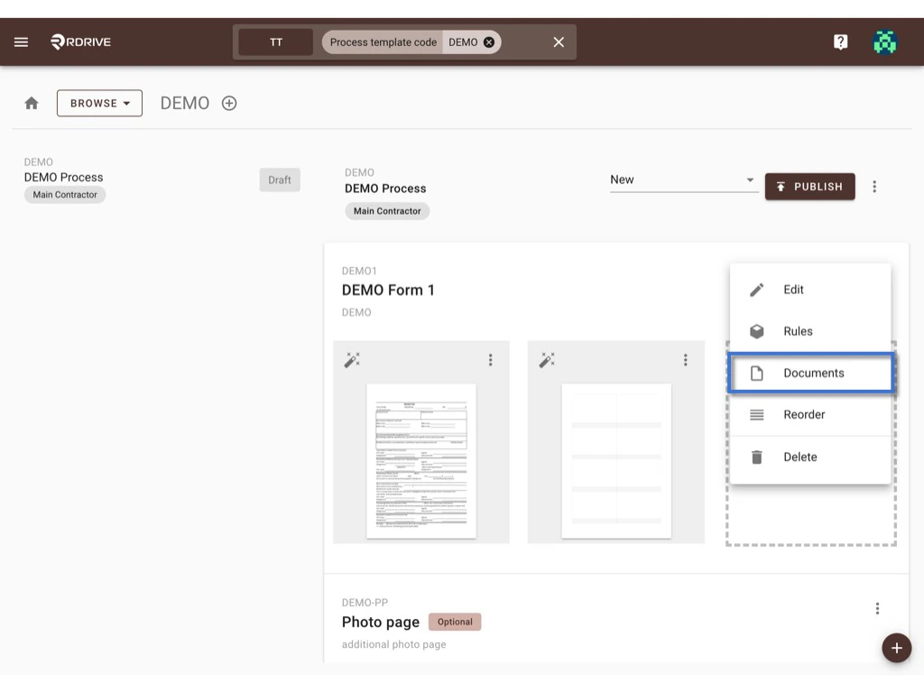 Form Reference document