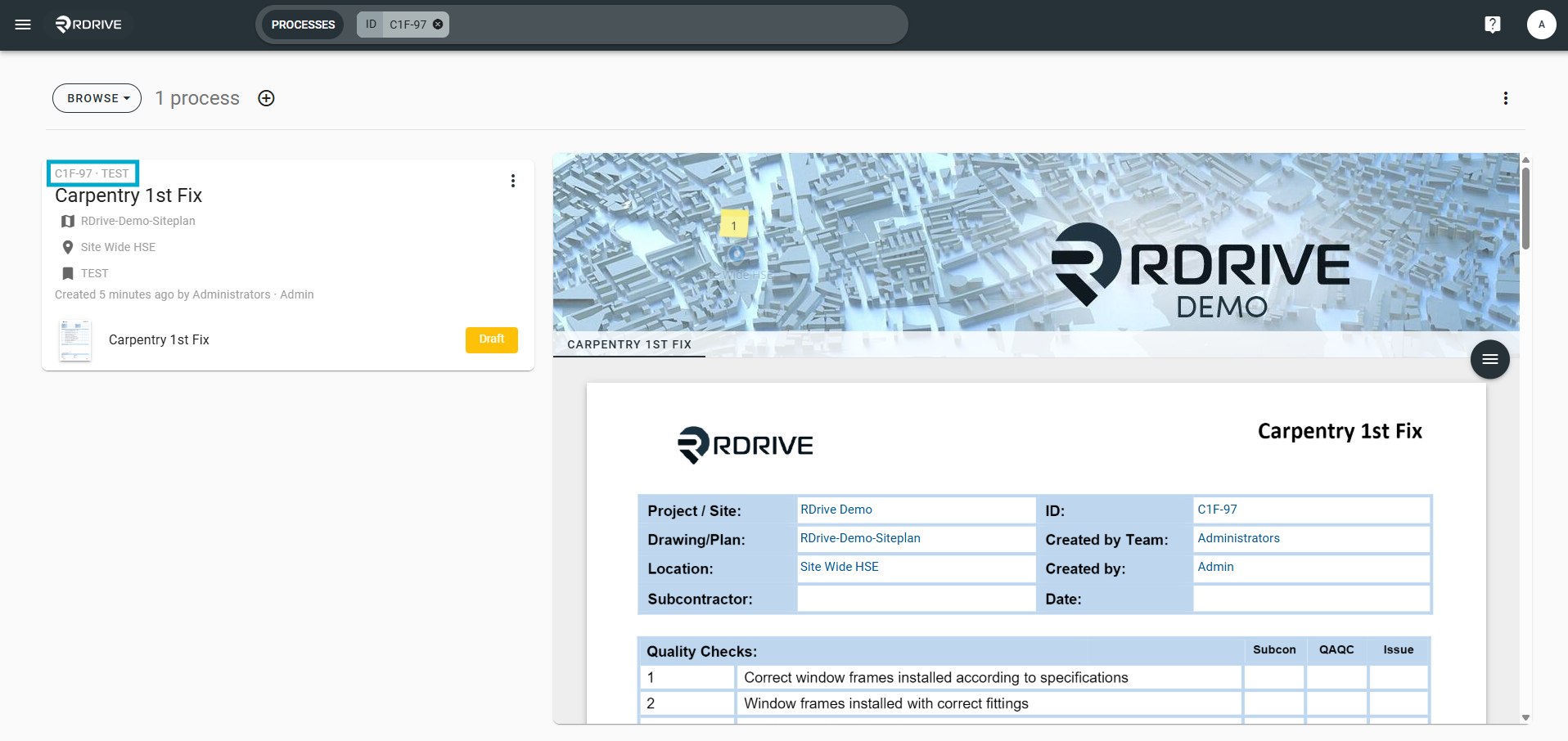 Updating the External Reference of a Process