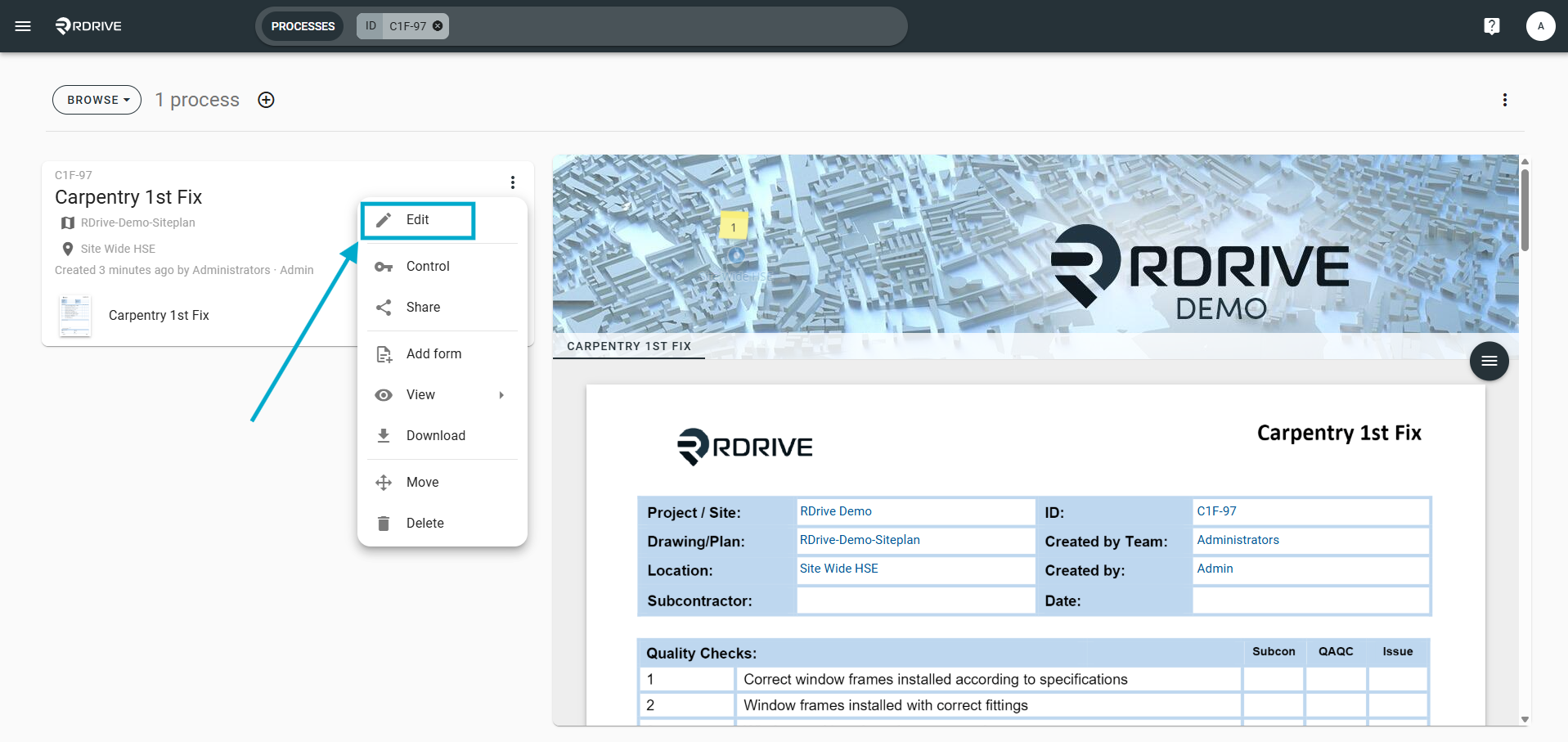 Updating the External Reference of a Process