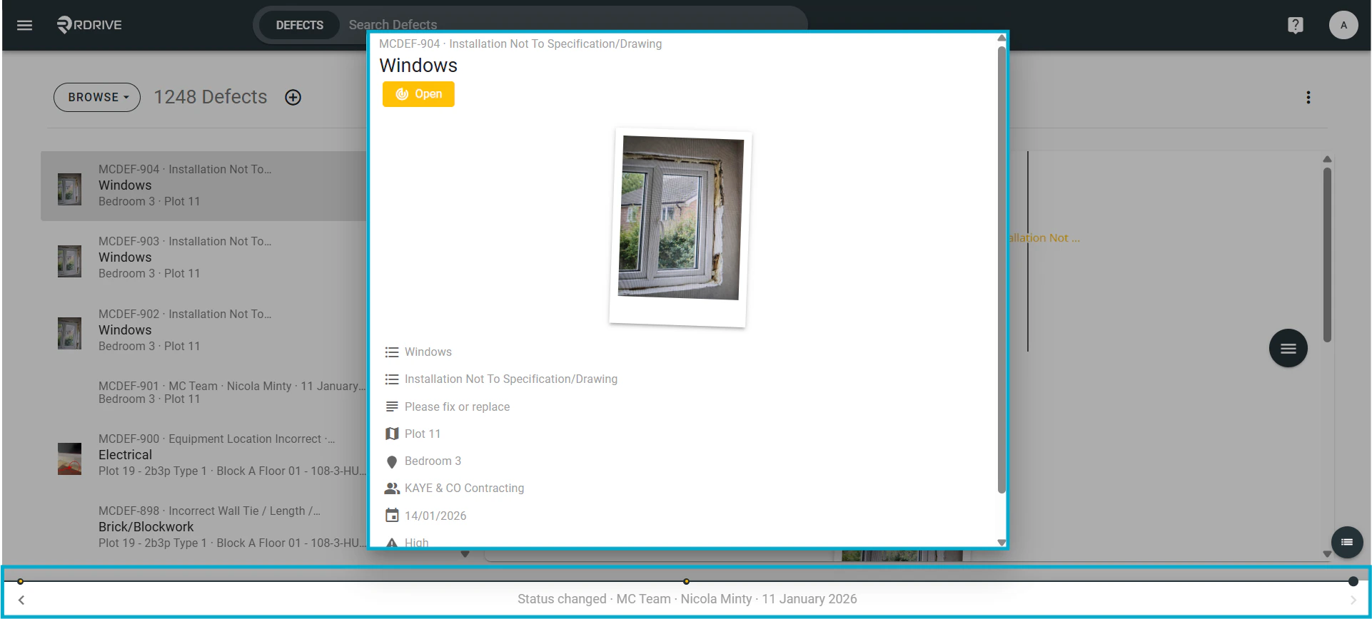 How do I view issue/defect/record history?