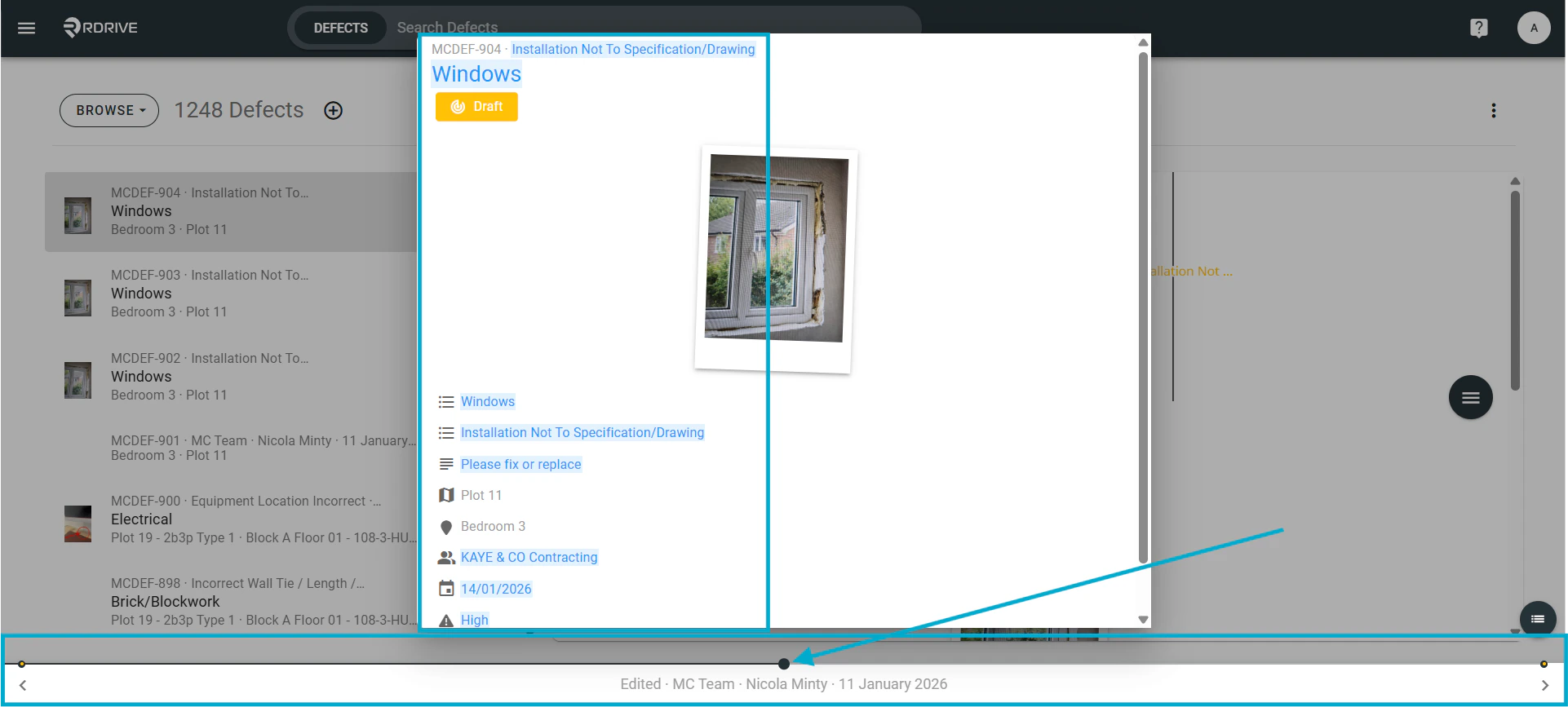 How do I view issue/defect/record history?