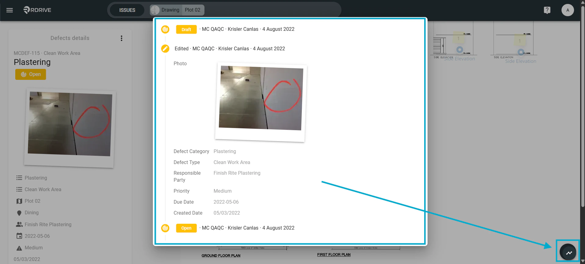 How do I view issue/defect/record history?