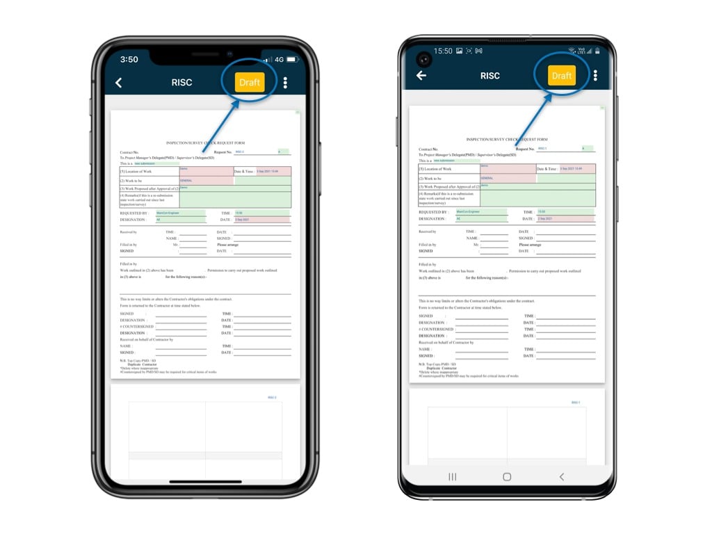 How to update the status of a form?