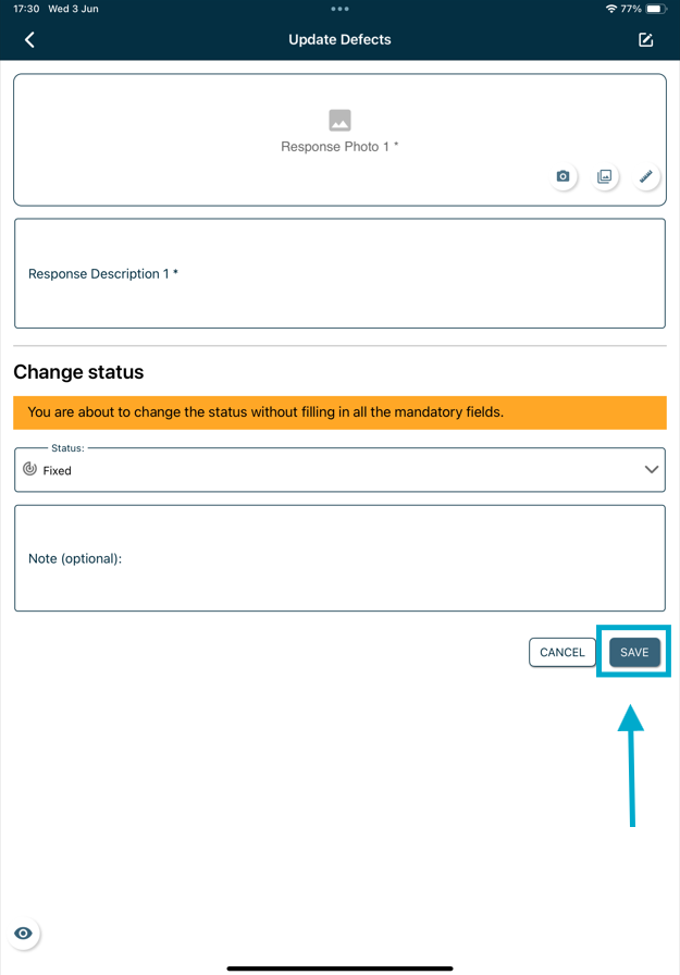 How to update issues? (APP)