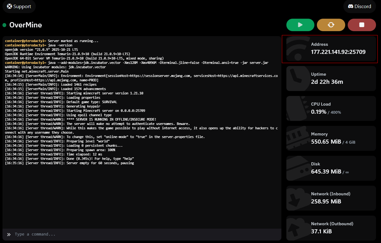 IP y puerto del servidor Project Zomboid