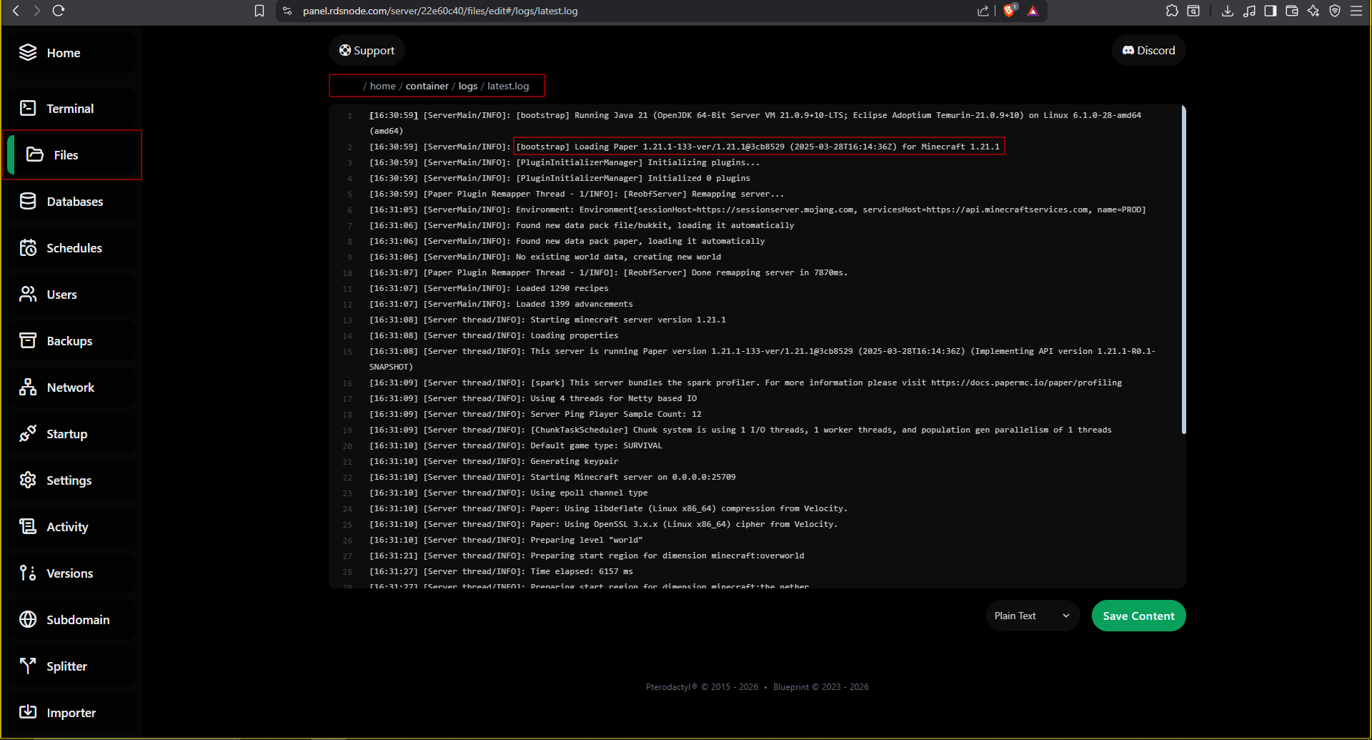 Cómo Instalar Plugins en un Servidor de Minecraft - RDSNode Wiki