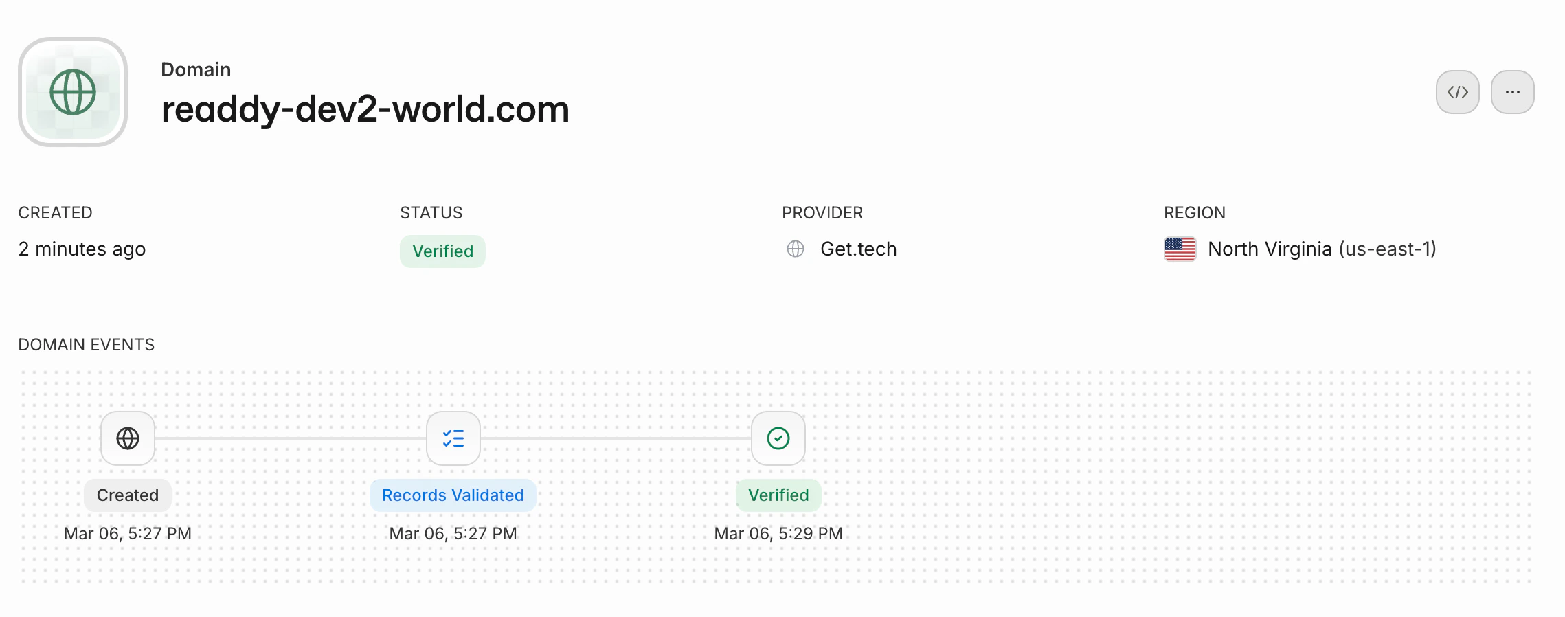 Domain verified in Resend