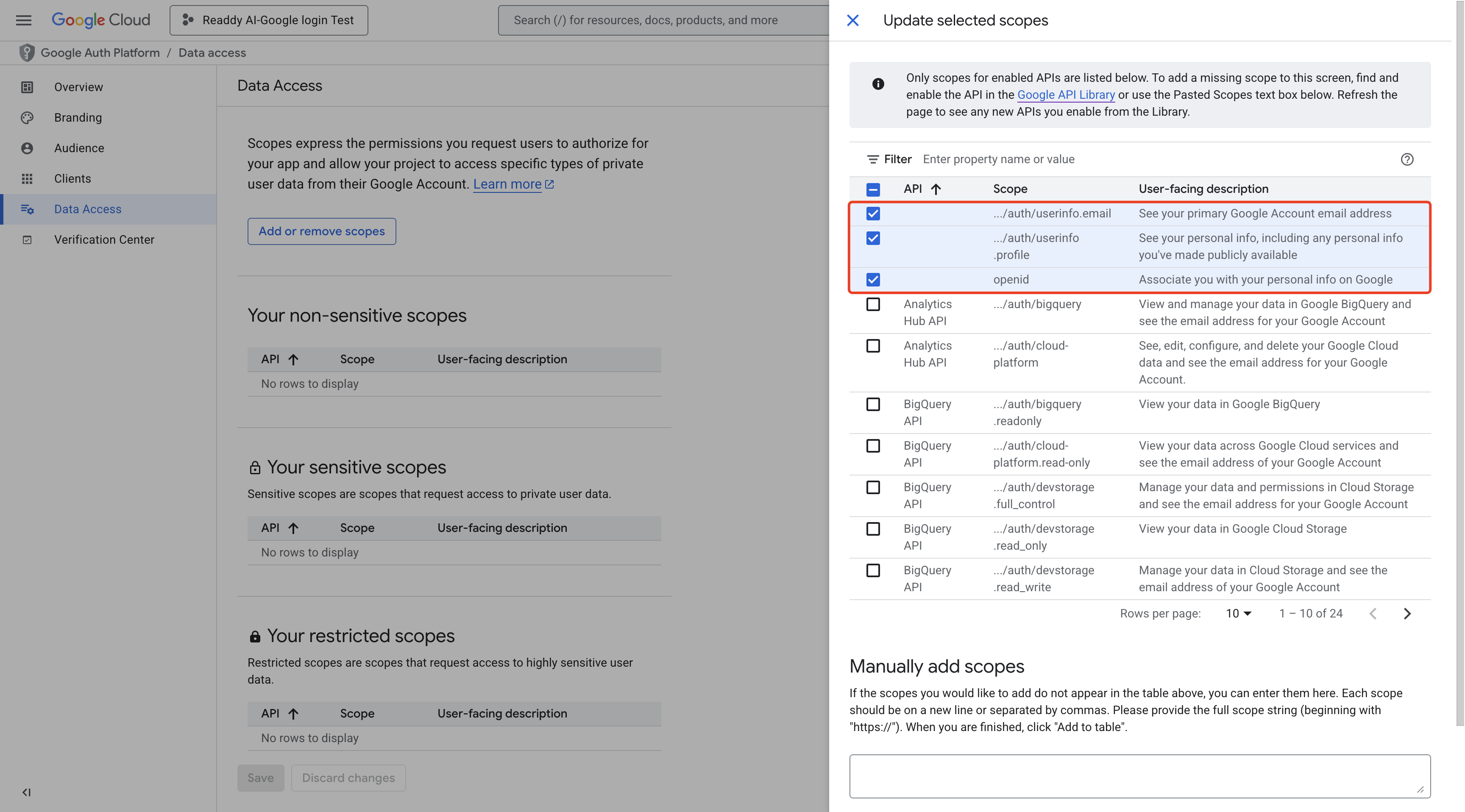 Google Sign-In Integration - Readdy Docs