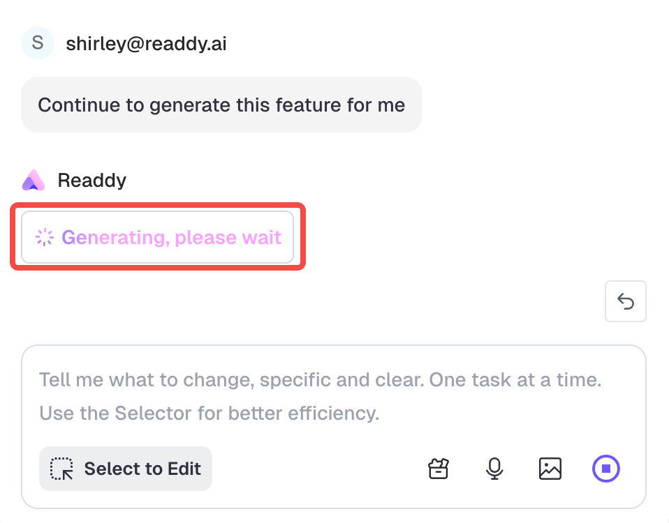 Someone is generating indicator