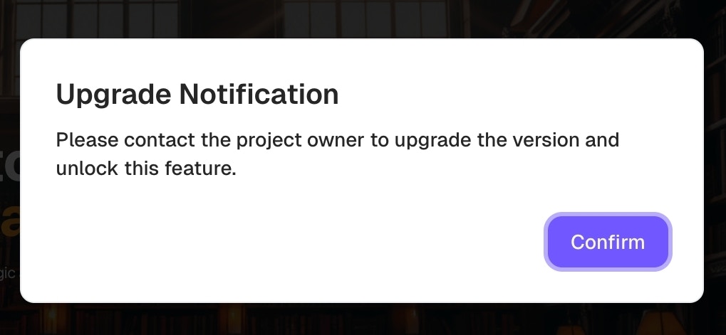 Credit insufficient prompt for collaborators
