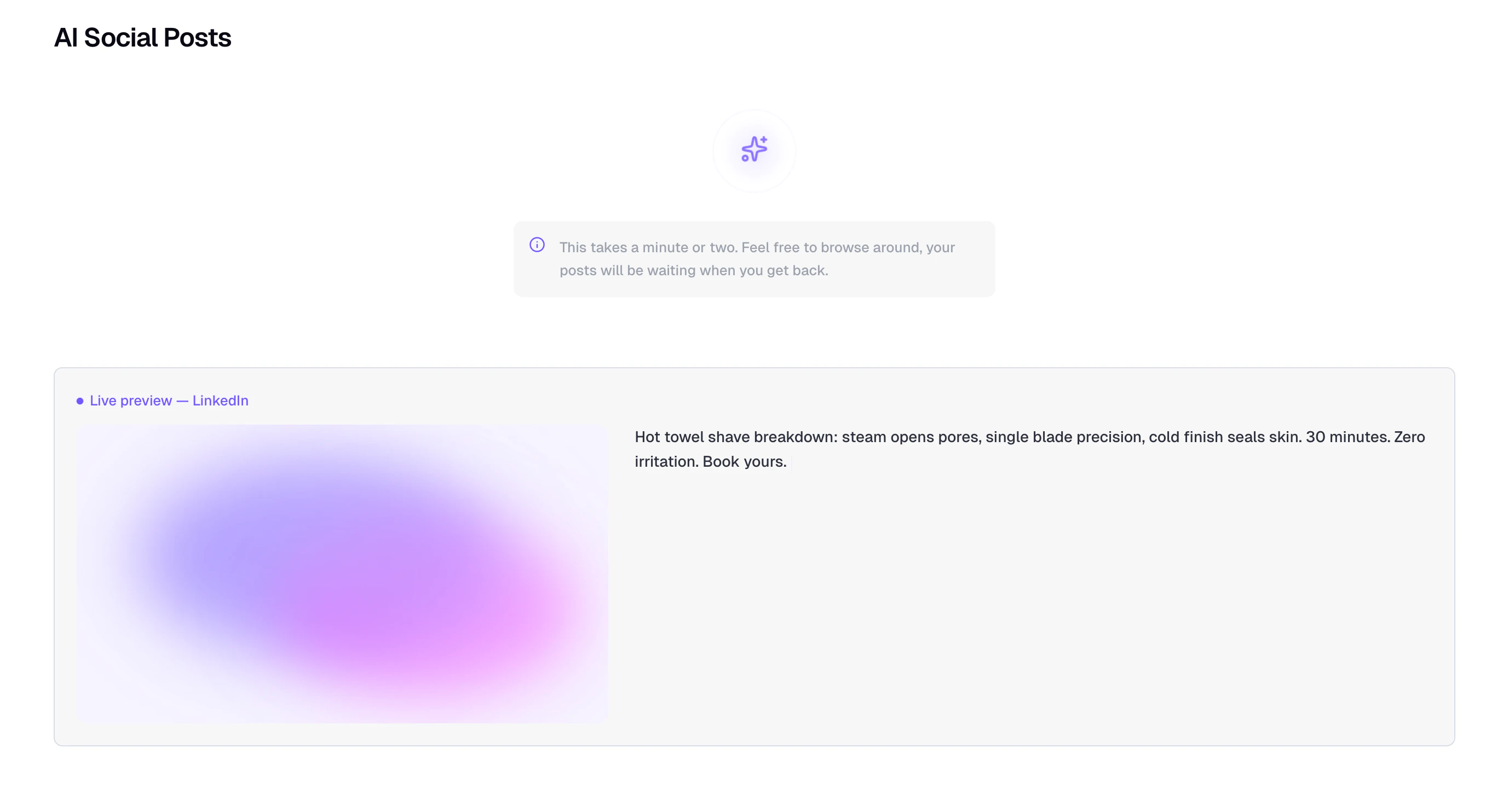 Content generation in progress