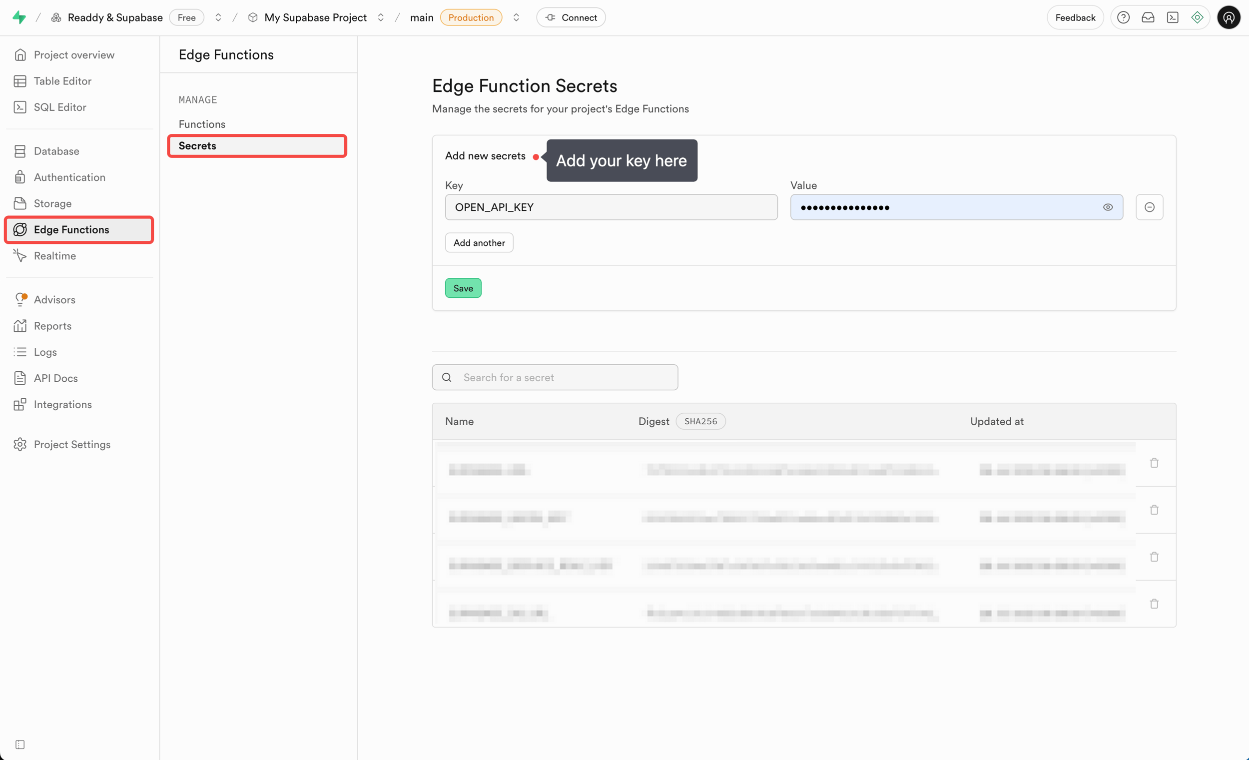 Supabase Keyfeatures Integrate with Supabase - Readdy Docs