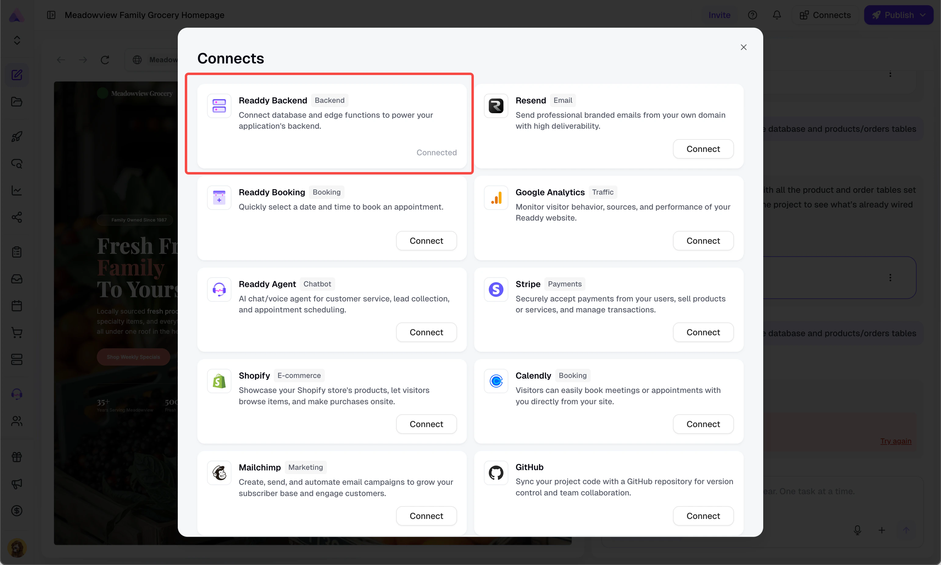 Backend is connected