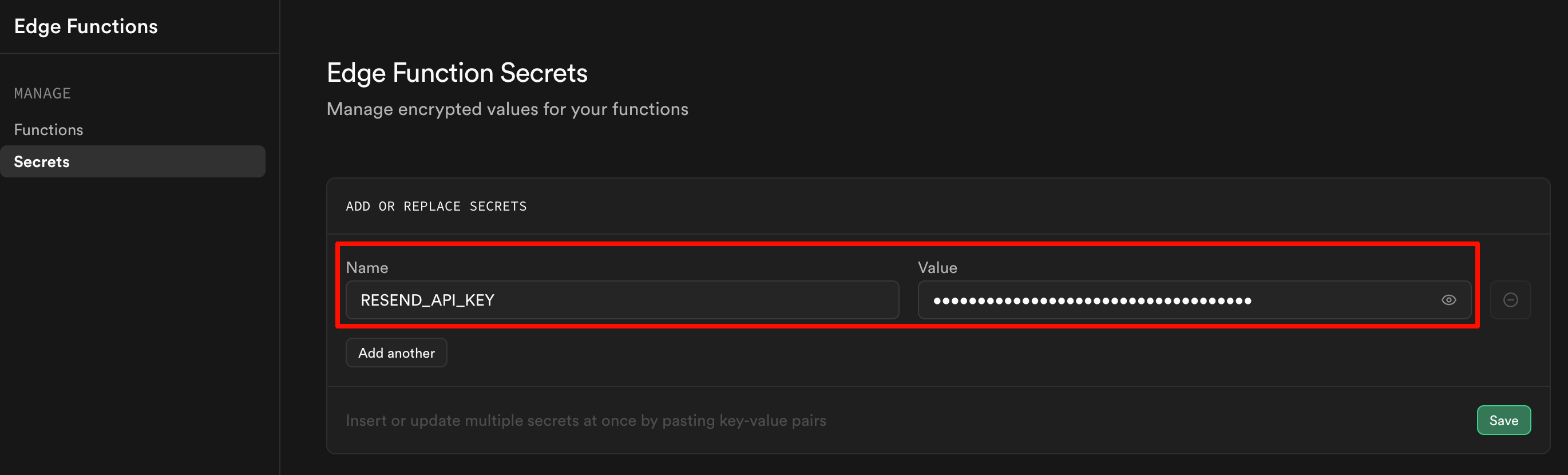 Supabase Edge Functions Secrets