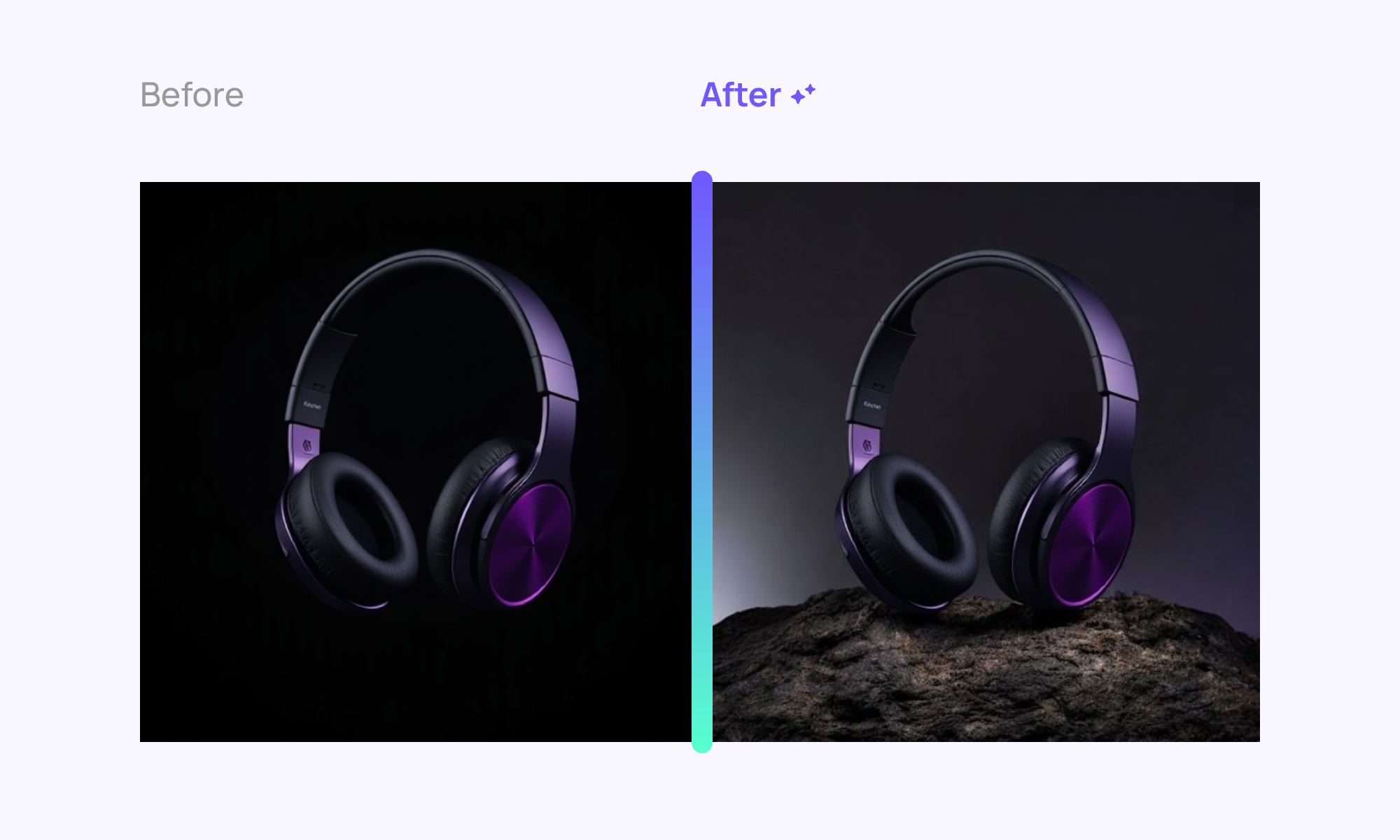 Headphones with minimalist background