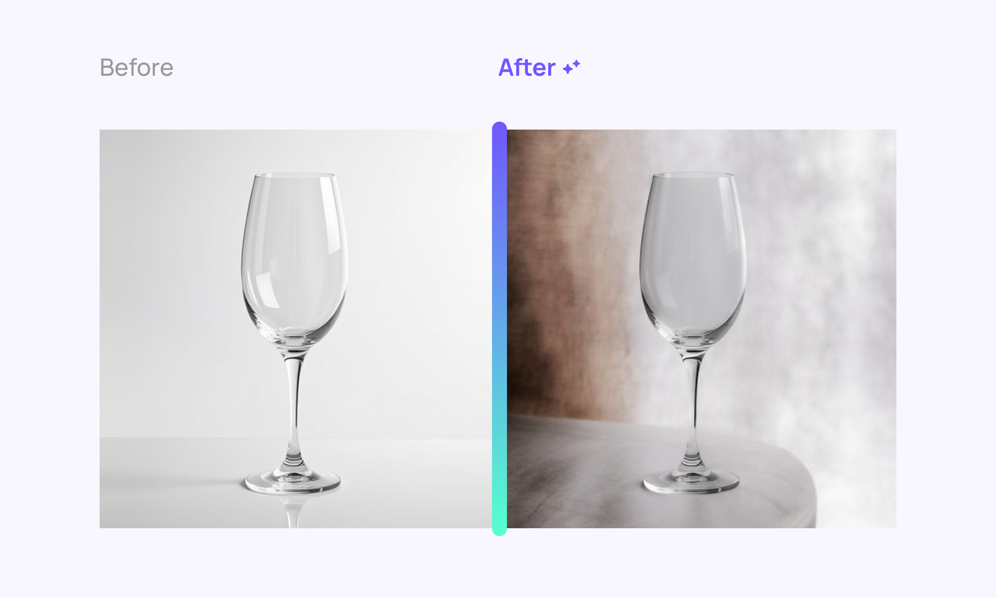 Wine glass with warm background