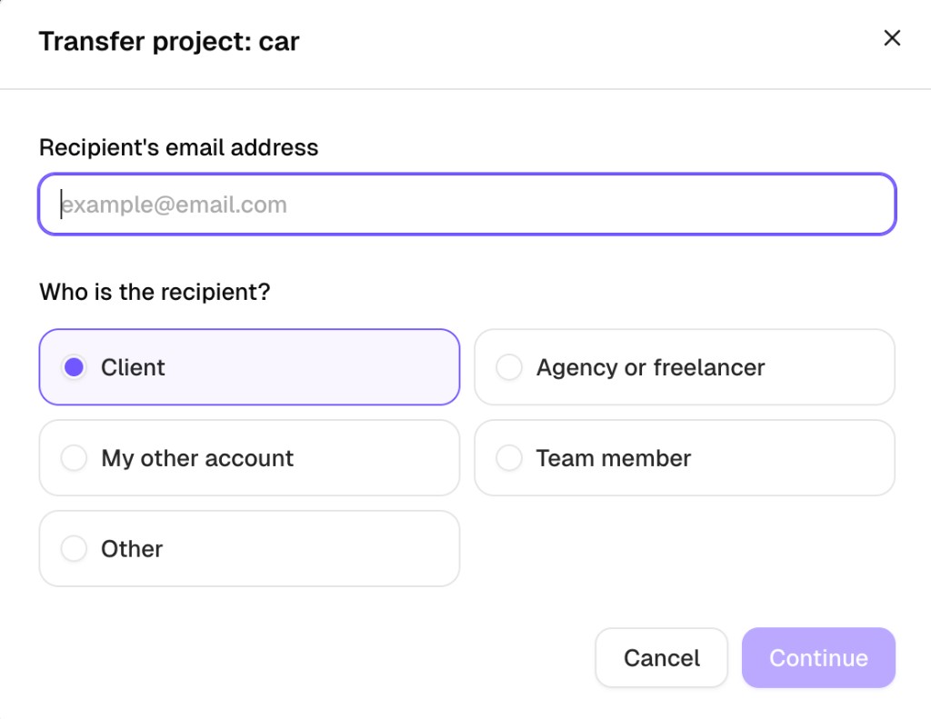 Project Transfer - Readdy Docs