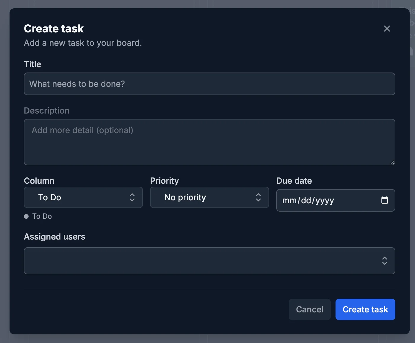 Create a task