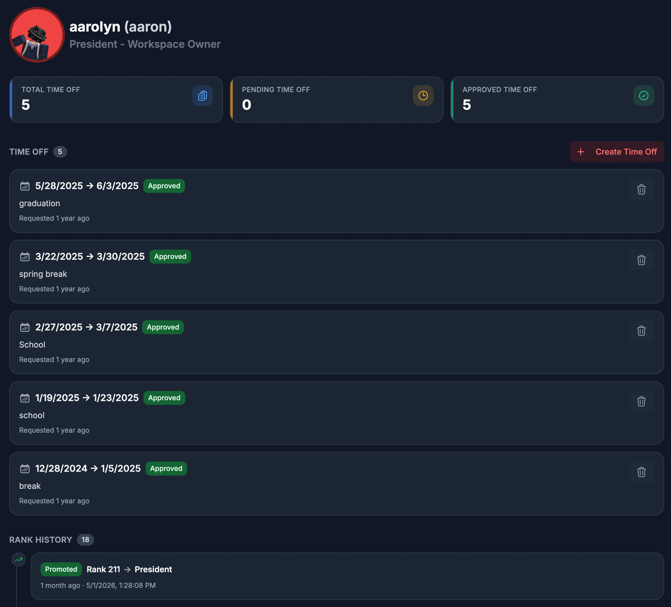 User Records
