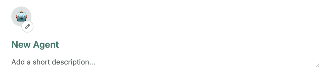 Agent name and description