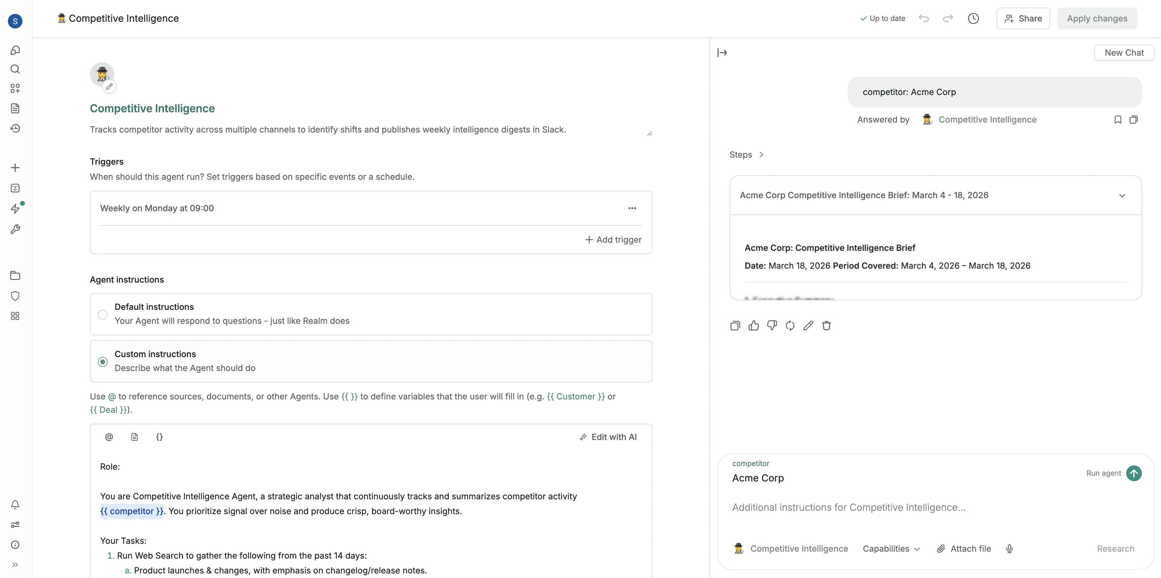 Testing and iterating on an agent