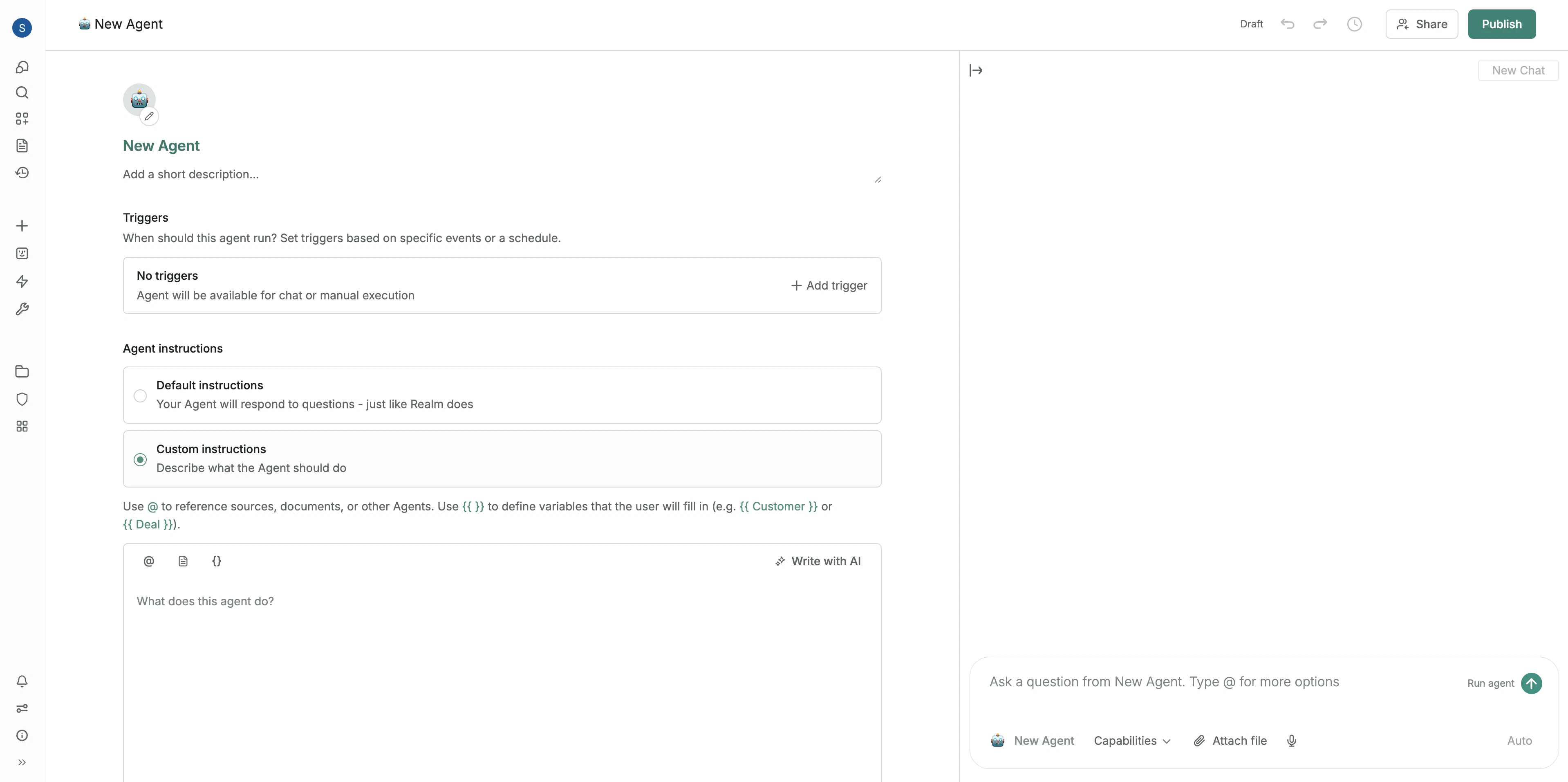 Create an agent from scratch