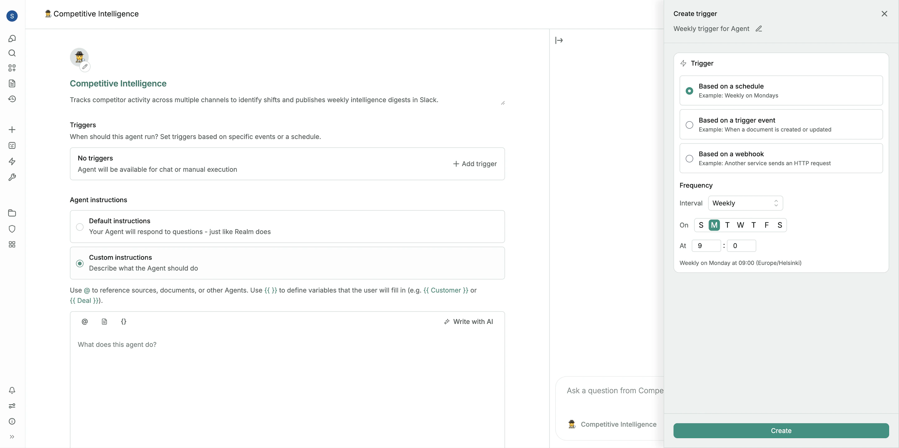Schedule-based trigger