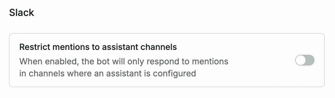 Slack restrict mentions toggle