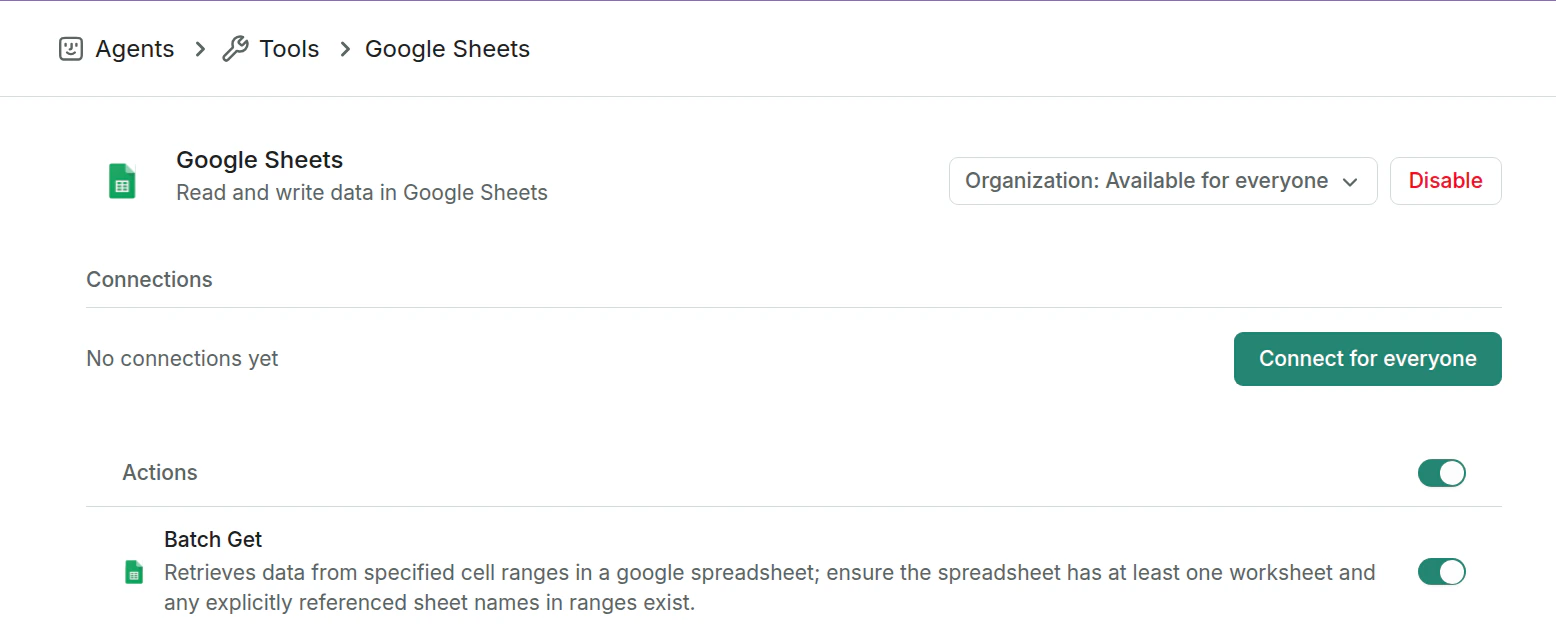 Tool authentication step