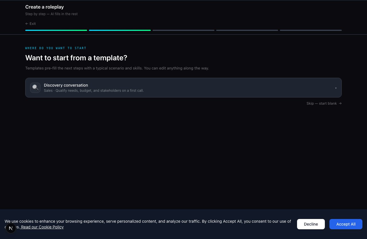 Roleplay Builder template step