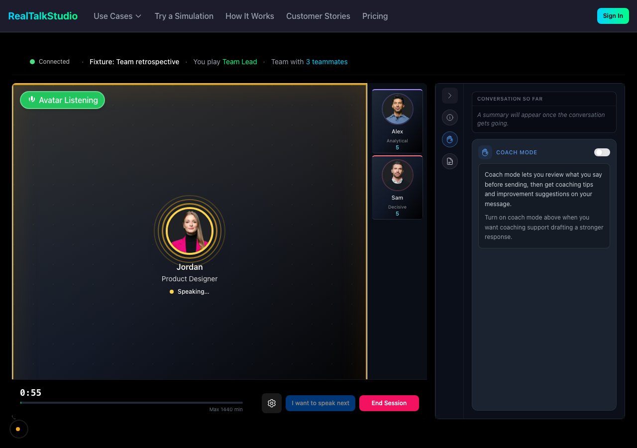 Team mode live session