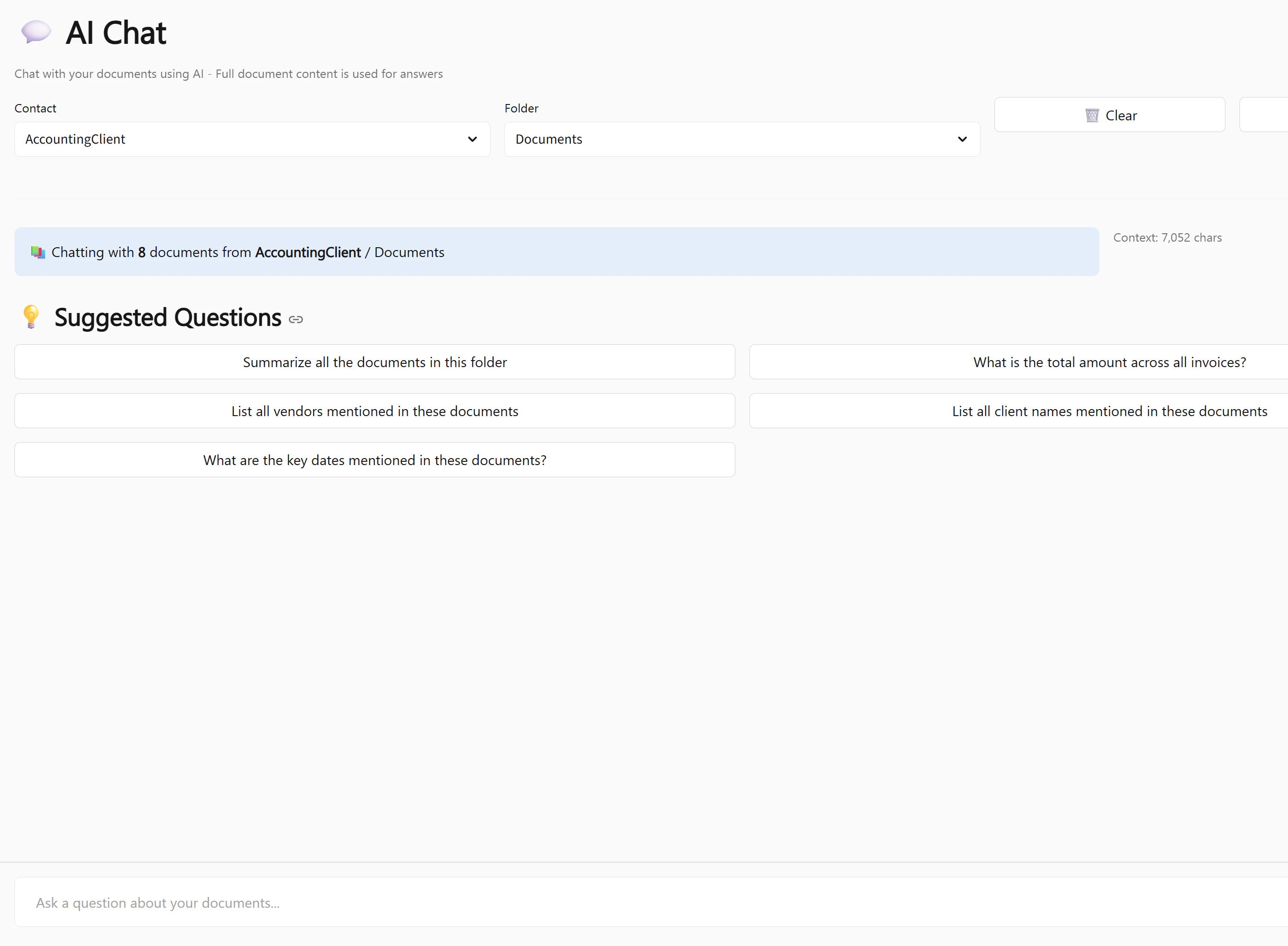 RecordEngine AI Chat interface