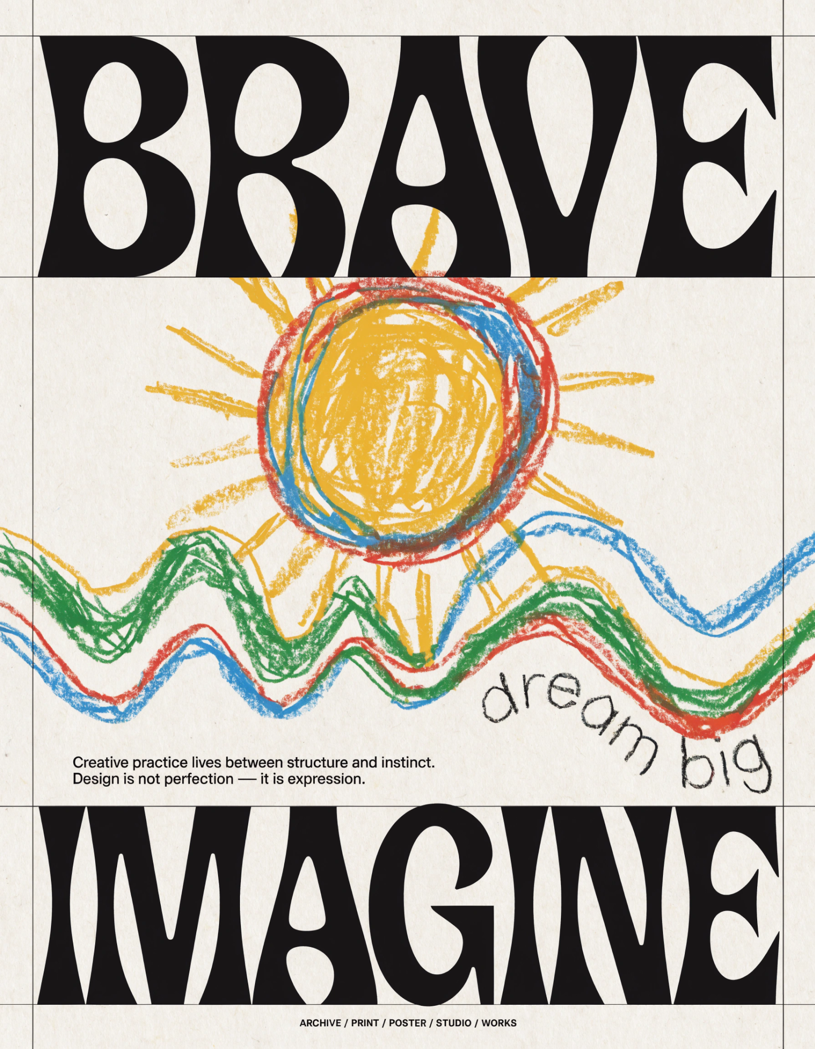 Large-format contemporary graphic design poster.