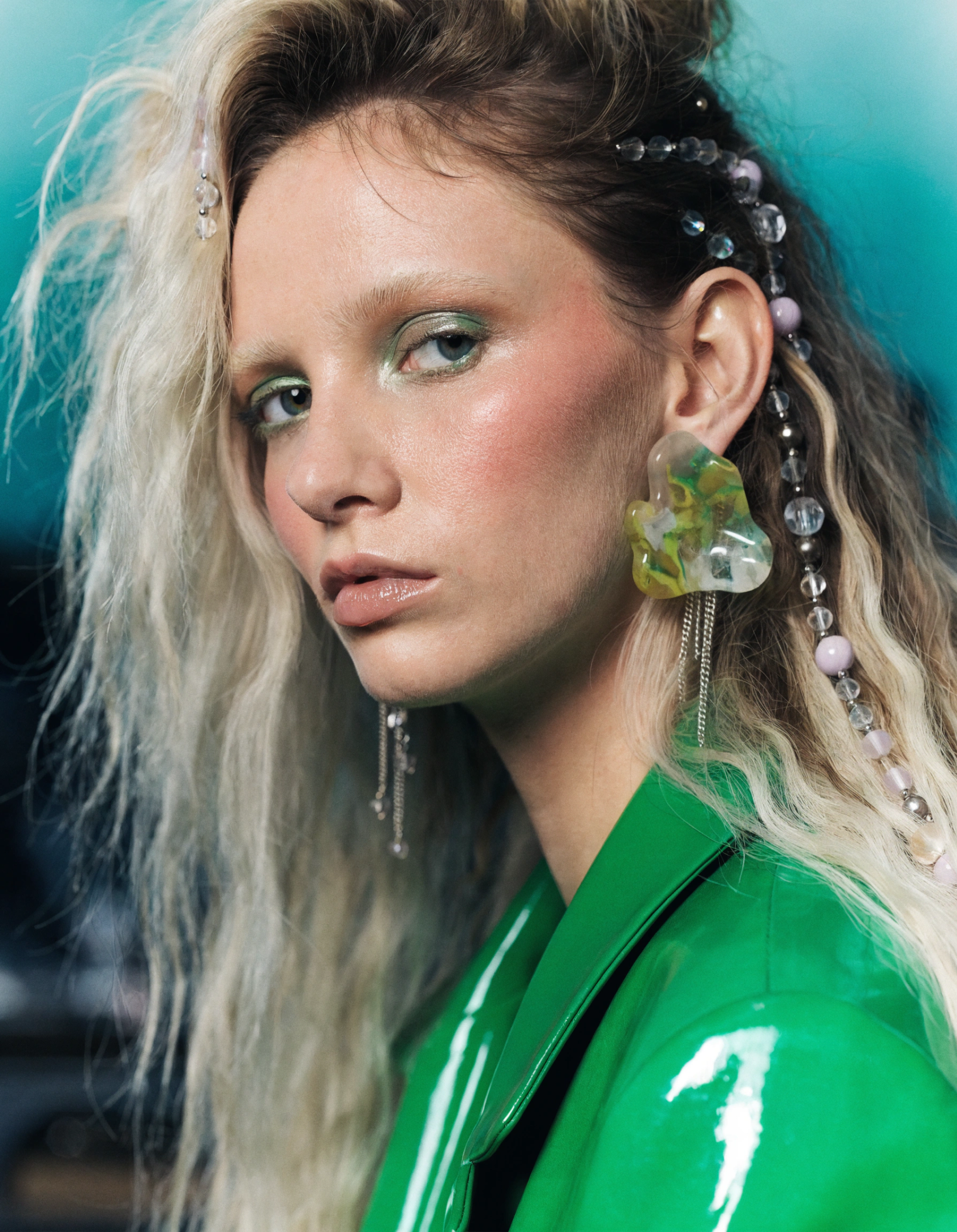 Fashion portrait, close up.