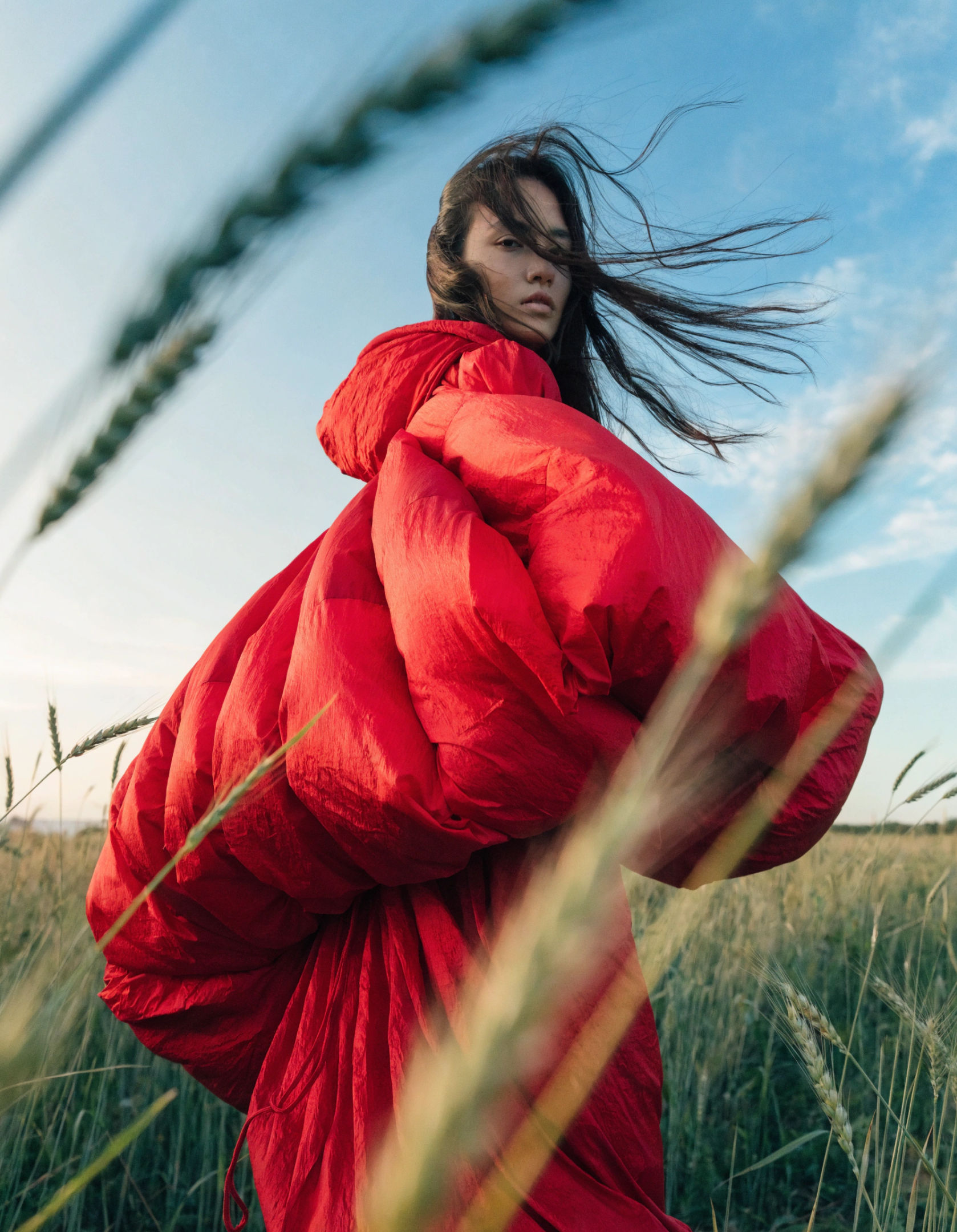 Cinematic fashion editorial.