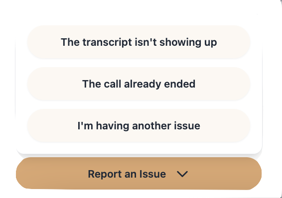 Live assist issue options