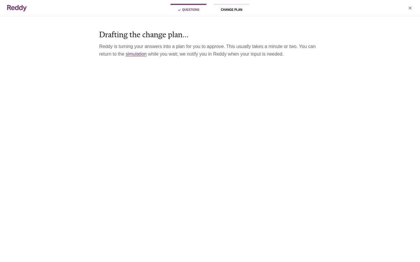 Drafting the change plan step