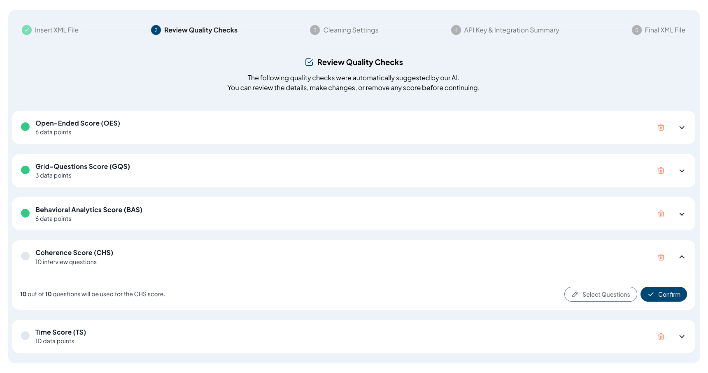Decipher Integration Assistant - Coherence Data Points