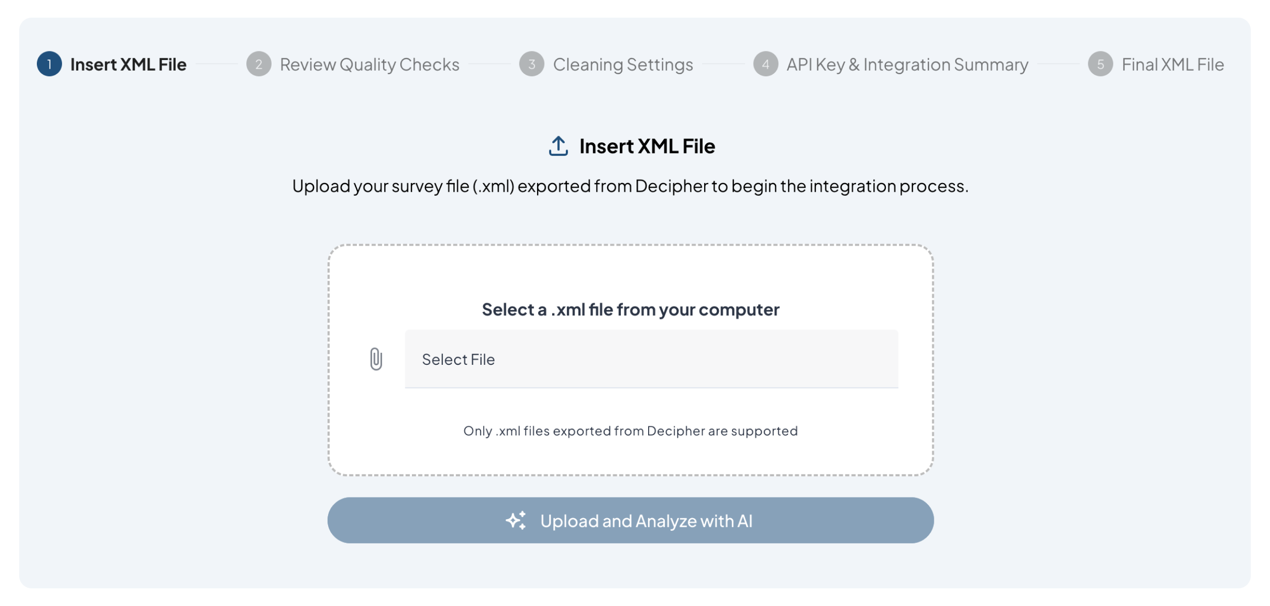 Decipher Integration Assistant - Insert XML