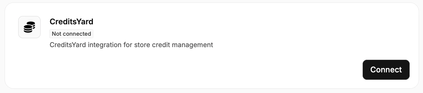 CreditsYard integration card